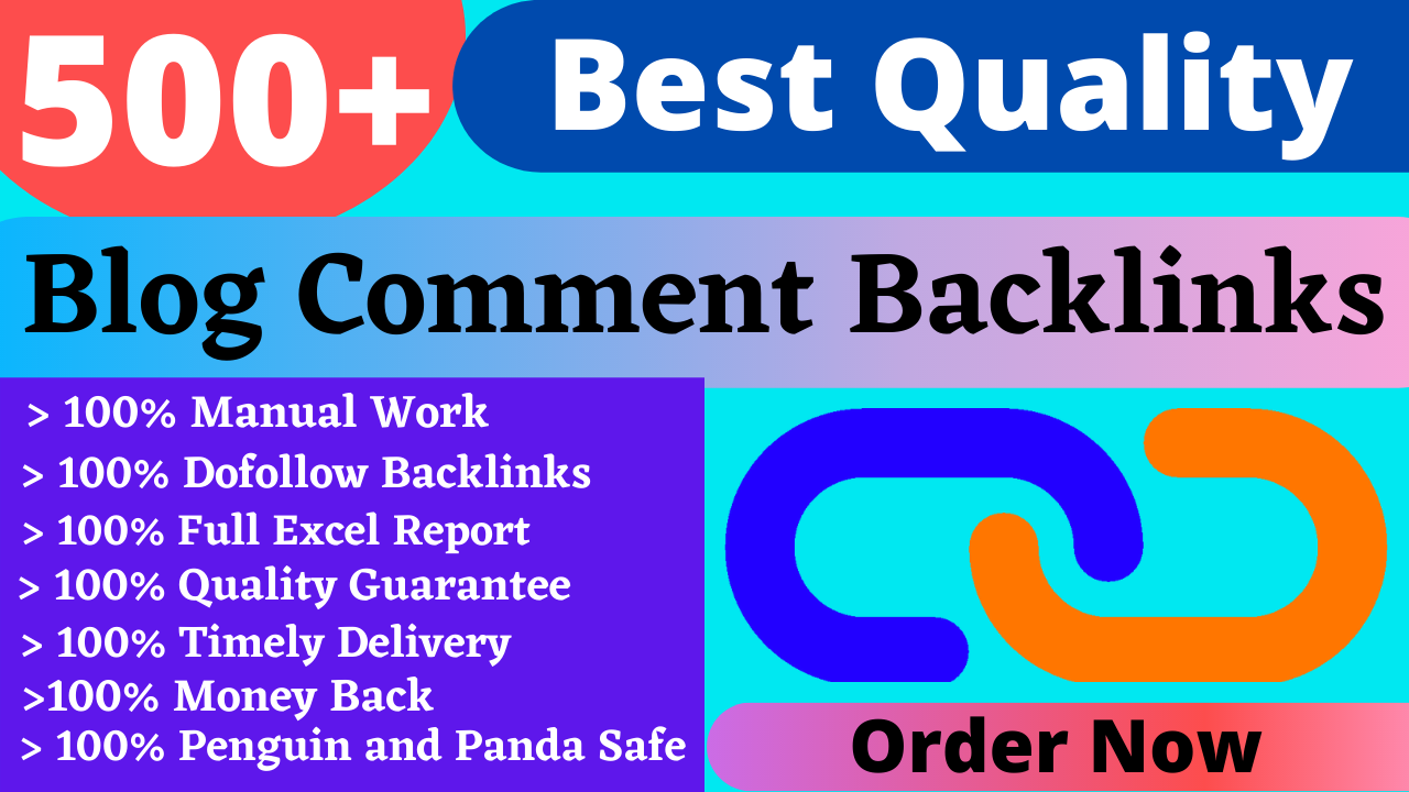 500+ Best Quality & Niche Relevant Blog Comment Backlinks Manually Done