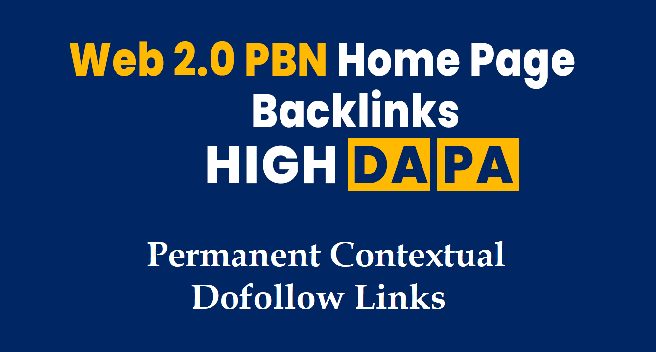 225 Instant HomePage Web2.0 PBN Dofollow Contextual backlinks | High DA PA