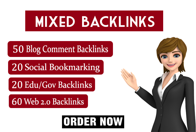 Google Rank #1 Your Website 150 Different Types Of Mixed Dofollow Backlinks