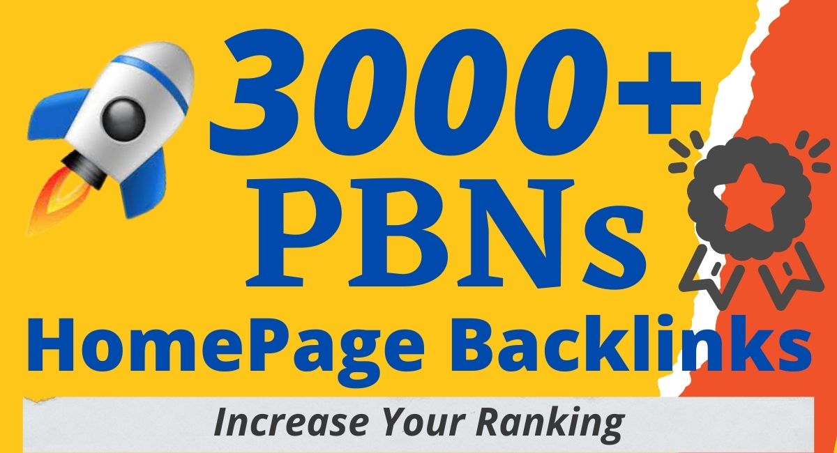 Get powerfull 3000 Permanent DR 66 Homepage high quality PBN Dofollow Backlinks