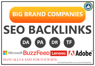 150 Big Brand Companies SEO Profile Backlinks Huge Boost in Search Engine