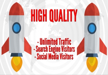PREMIUM SEO TRAFFIC with Search Engine and Social Media Visitors