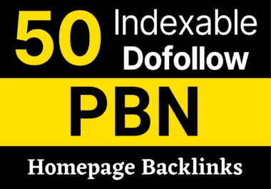 Build 50 High DA PA TF CF HomePage PBN Backlinks-Dofollow Quality Links