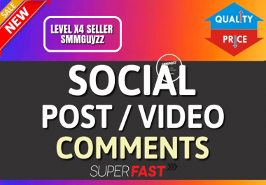 Get Custom OR Random Comments to your Social Post via Organically