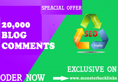 20,000 X 5 GSA Blog Comments Backlinks for Google SEO for 5