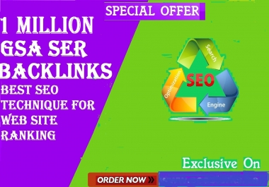 1000,000 GSA SER Verified Backlinks for SEO Ranking