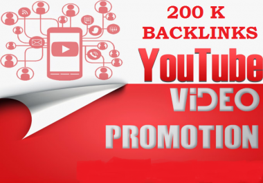 200,000 X 5 Verified Youtube Backlinks to rank and Permote your video on Google SERP for 1