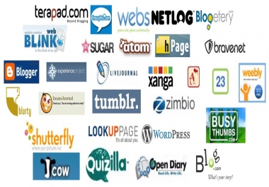 Build 50 web 2.0 blog of Highest Quality & Most Effective Links for 5