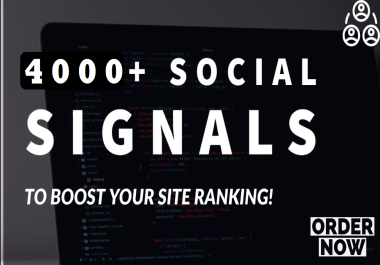 manullay done 4000 mixed social signals backlink,  top 6 media sites