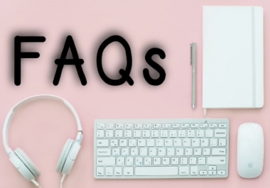 I will write frequently asked questions faqs page for online store or website