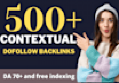 I will build 500+ white hat high quality contextual SEO dofollow backlinks