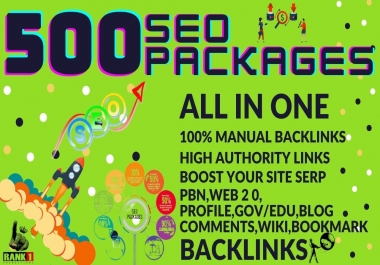 500 Manual Dofollow Web 2 0,  PBN,  Profile,  Gov and Edu,  Blog Comments,  Wiki,  Bookmarks Backlinks