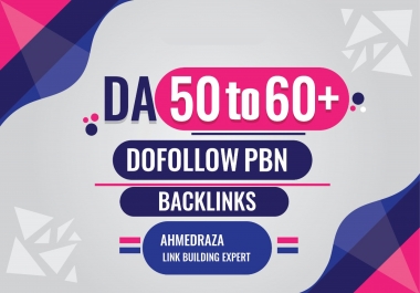 I will genuine unique domain 20 PBN high quality backlinks da 50 to 60