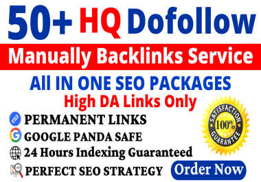 50+ Manual Dofollow Backlinks Web2,  PBN,  Profile,  Wiki,  Bookmark & Link Building Service