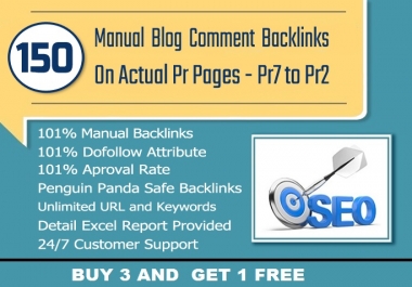 150 MANUAL Dofollow Blog comments Backlinks on High DA Sites