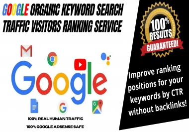 Google Keyword Targeted Website Traffic Visitors Organic SERP Ranking Service
