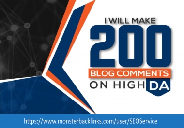 Create 200 dofollow SEO blog comment natural backlinks for your Website