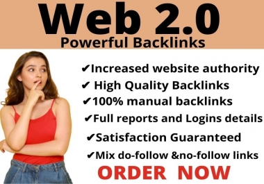 I Will Create Manually 25 High Authority super Web 2.0 Blogs SEO Backlinks For Boost Google Ranks