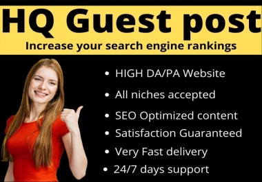 Write & Publish 5 niche related guest post 80+ blogs with permanent backlinks