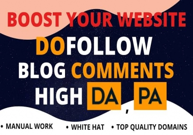 create 100 do follow blog comment with high da pa