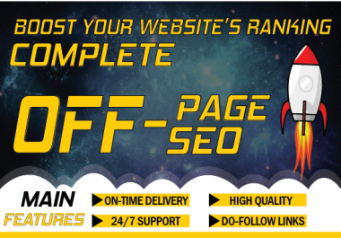Provide complete off page Seo strong backlinks