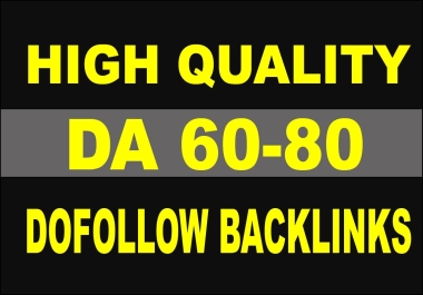 I will do high quality DA 80 dofollow contextual backlinks