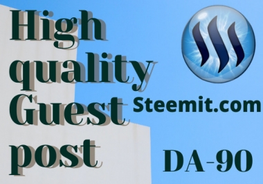 I will write and publish high-quality DA-PA guest post on steemit. com