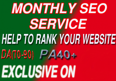 I will do monthly seo service for your website