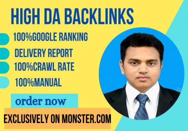 I will create 60 high da authority seo dofollow backlinks for top google ranking