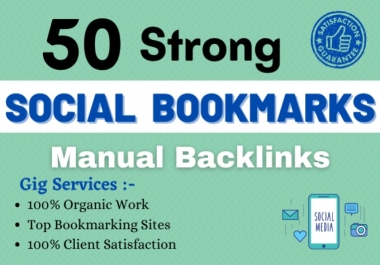 do 50 social bookmarking on high da backlinks