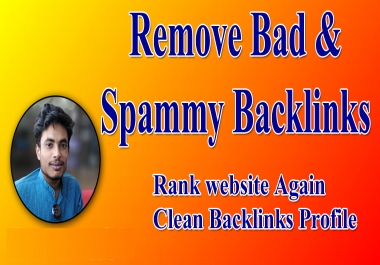 I will remove spam score of your website and disavow bad backlinks