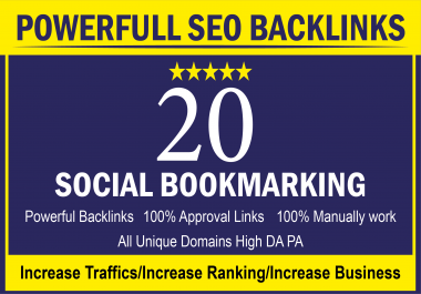 I Will Do 25 High Quality Social Bookmarking To Rank Your Business