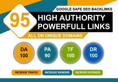 I Will Manually Do 95+ Unique Domains DA 100 TF 100 Seo Backlinks PR 10 Sites