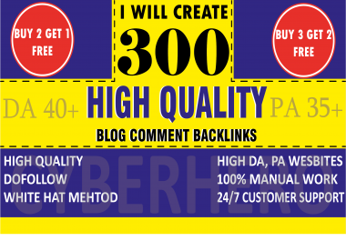 Create 300 Dofollow Blog Comments on actual page with HIGH DA PA