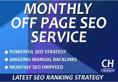 I will do monthly SEO service package manual link building