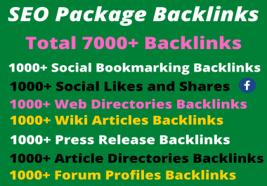 Off Page SEO Package 7000+ Backlinks Will that Your Site Ranking on Google