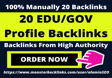20 EDU/GOV With High DA PA Profile Backlinks