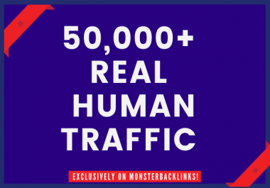 Send 50000+ Real Human traffic from Google,  yahoo etc