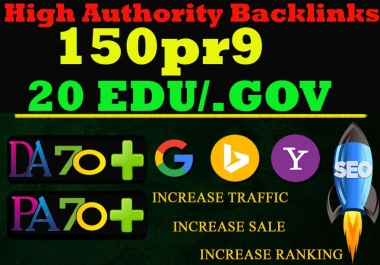 I will Manually Do - 150 Pr9 + 20 Edu-Gov High Domains Authority Safe Seo Backlinks From -