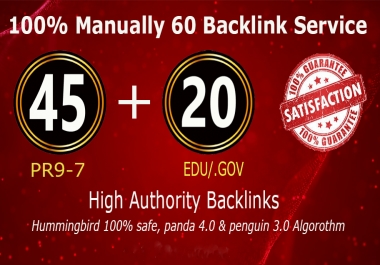 45 Pr9 + 20 Edu - Gov High Pr SEO Authority Backlinks - Fire Your Google Ranking