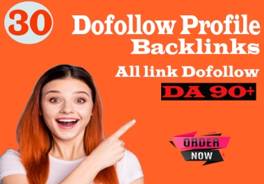 manually create 30 pr9 High authority DA 90+profile backlinks