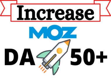 I will increase moz da guaranteed work using 120 dofollow backlinks creation 80da pr9