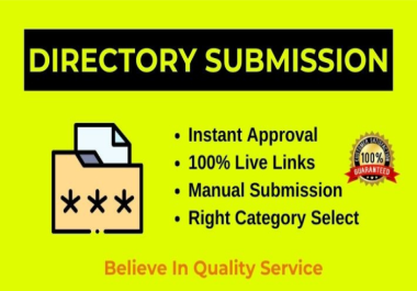 I will do 50 Directory Submission from Instant Approval web directories