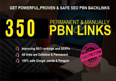 Build Up 350 PBN DR50+ dofollow permanent homepage pbn backlinks