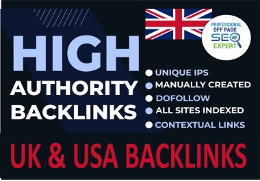 Manually Create 55 Permanent UK USA backlinks With High Trust And High Domain