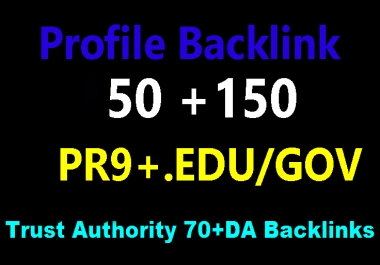 Manually Do - 50 Pr9 +150 Edu-Gov High Domains Authority Safe Seo Backlinks From