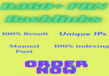Get 40 High Quality DA 60+ Permanent HomePage PBN Links for