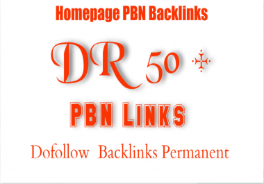 Creat 50 PBN Dr 50+ Unique Domain Permanent Homepage Dofollow Backlinks
