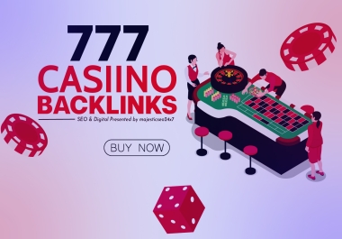 777 BACKLINKS DA 50+ Gambling/Poker/Casino/Gaming Permanent Backlinks