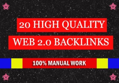 Create 20 manual web 2 0 backlinks